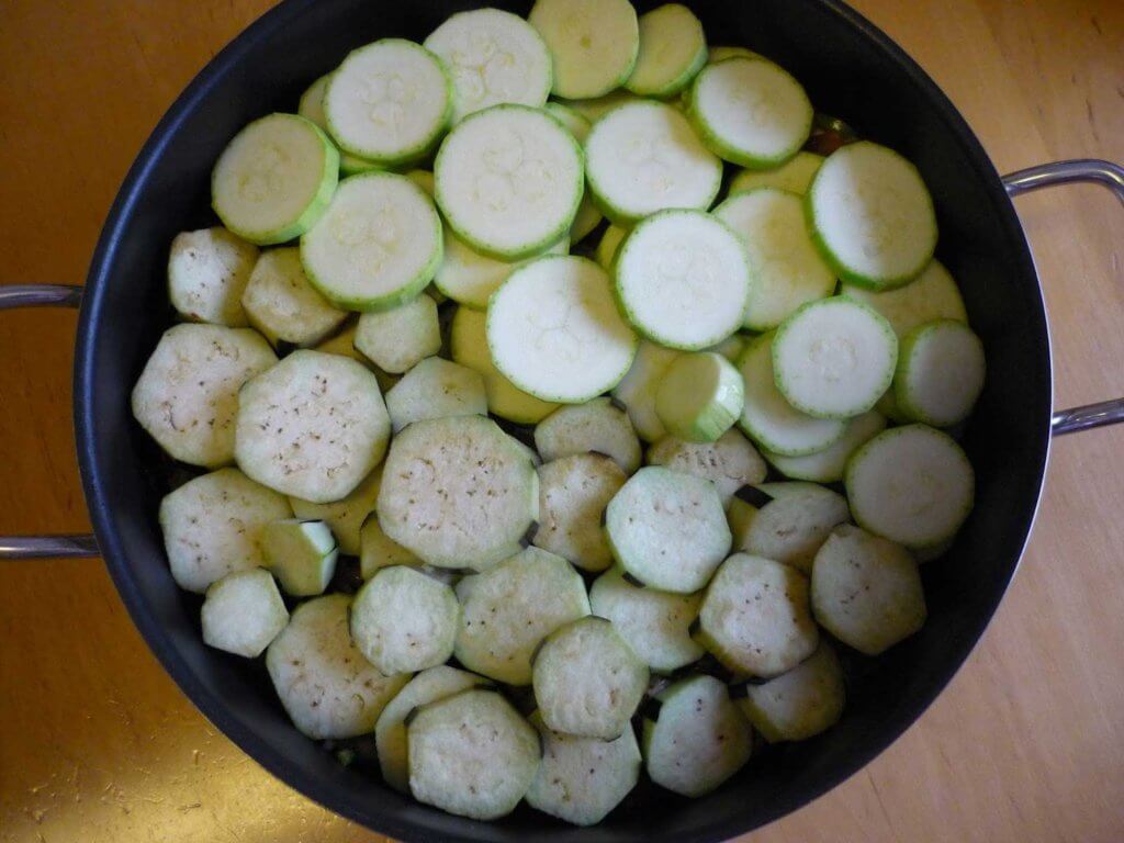 Zucchini und Auberginen mit Olivenöl - Zeytinyağlı Kabak ve Patlıcan