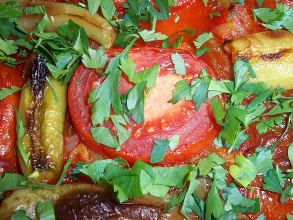 Auberginen mit Olivenöl - Zeytinyağlı Patlıcan