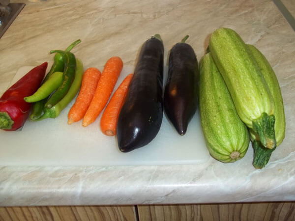 Zucchini mit Auberginen - Patlıcanlı Kabak 