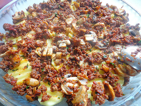 Champignons mit Kartoffel - Mantarlı Patates