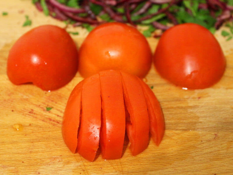 Tomatensalat mit Zwiebeln Einfaches Salat Rezept